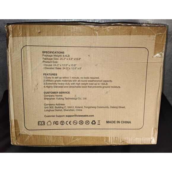 Clawsable 2 in 1 Indoor & Outdoor Cat House with Escape Door GJZKB-3060 - Picture 2 of 3